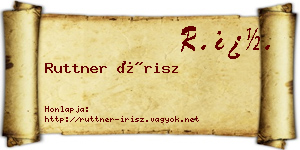 Ruttner Írisz névjegykártya